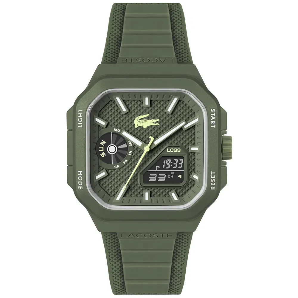 Relógio Lacoste LC33 Square Masculino em Borracha Verde 2011505 — imagem 1