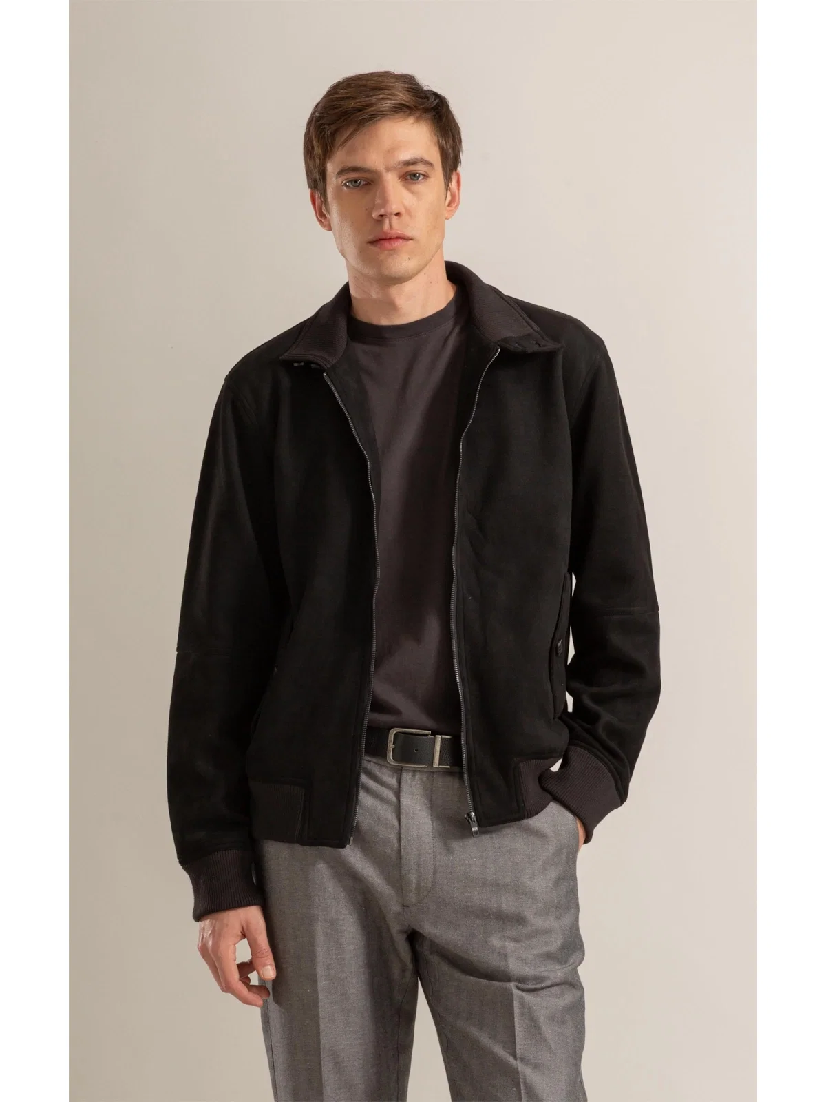Jaqueta River Suede Preto