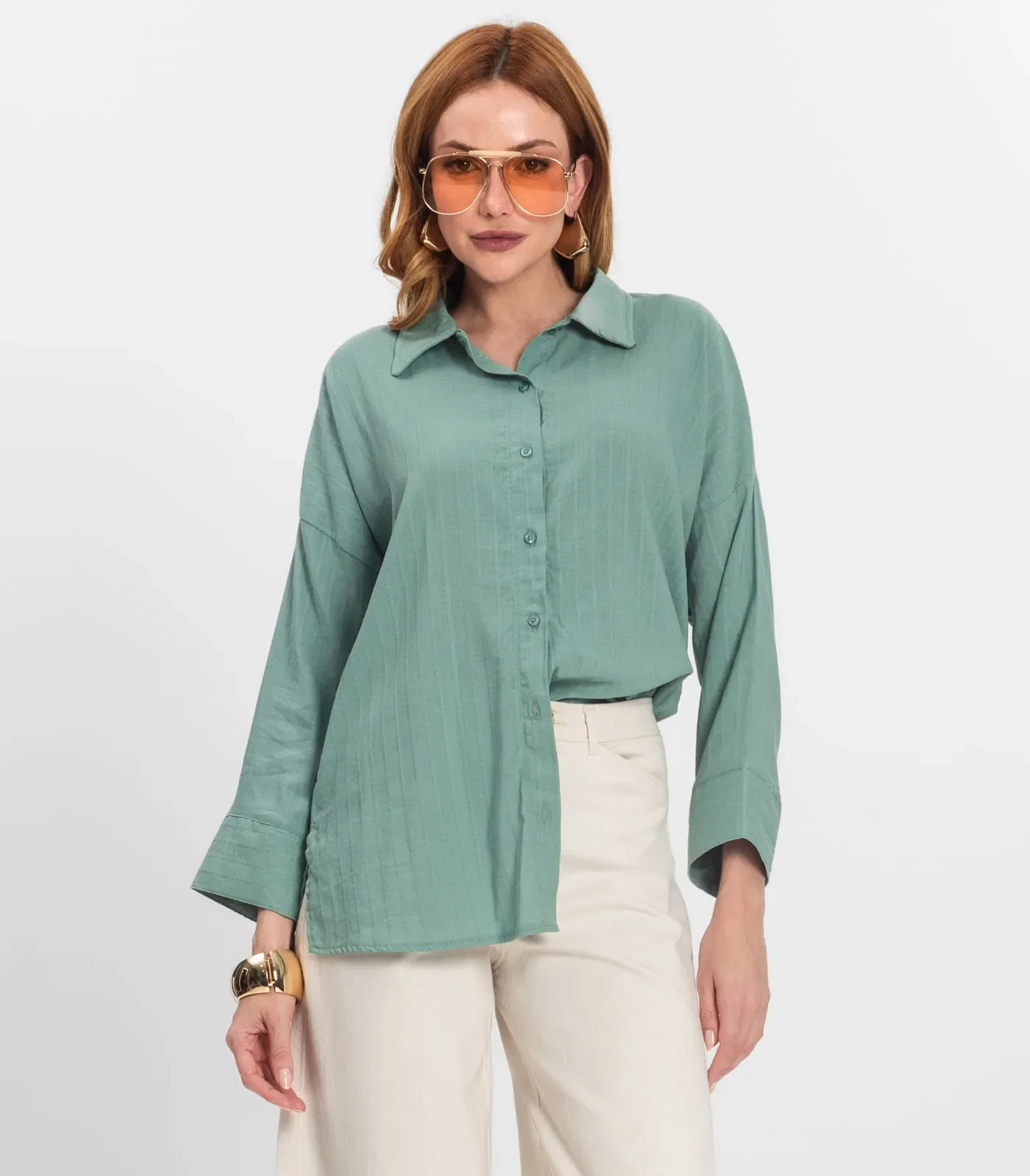 Camisa Feminina Manga Longa Endless Verde — imagem 1