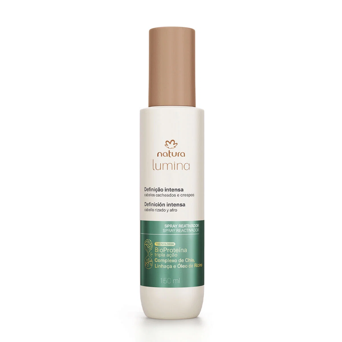 Spray Umidificador Reativador para Cabelos Cacheados e Crespos Lumina 150 ml