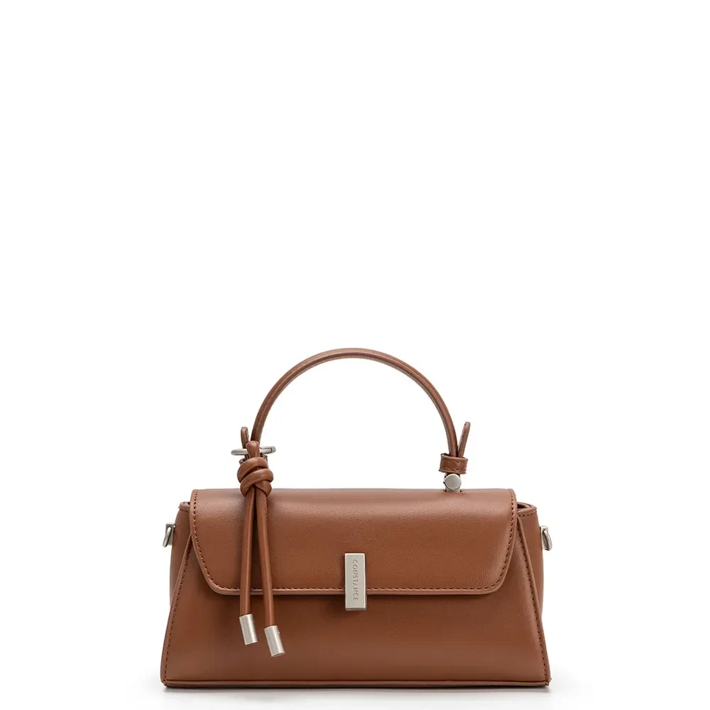 Bolsa Pequena Fecho Retangular Caramelo