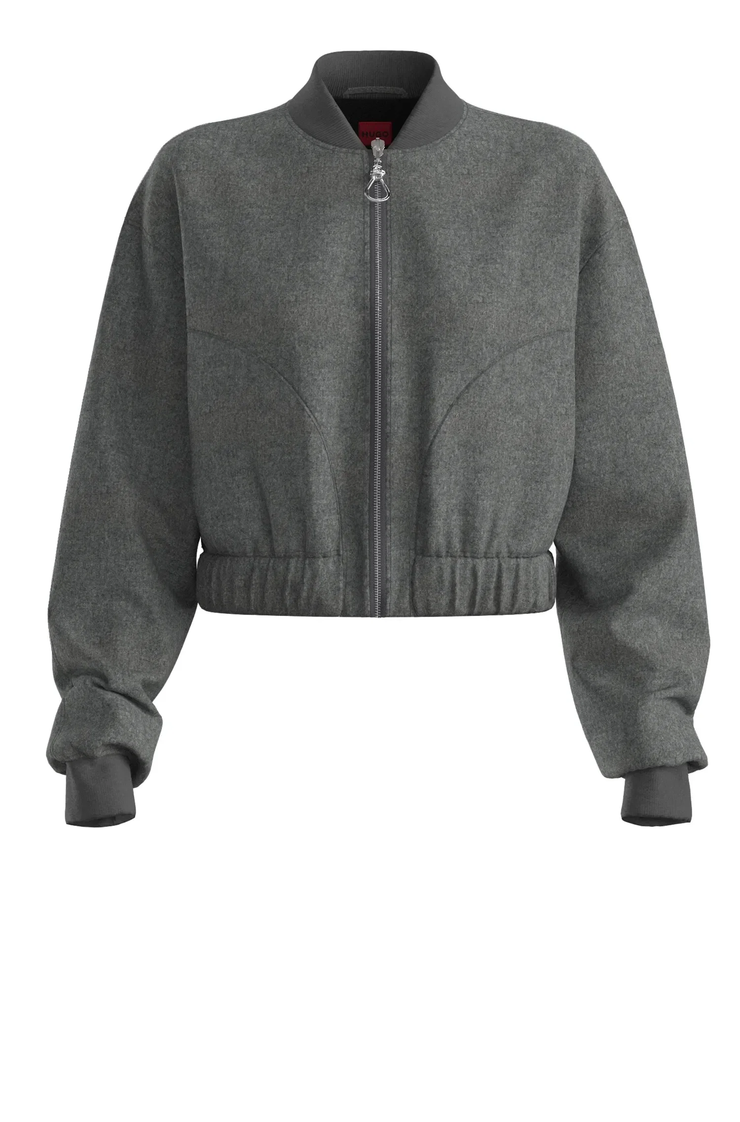 Jaqueta Cropped De Ajuste Regular