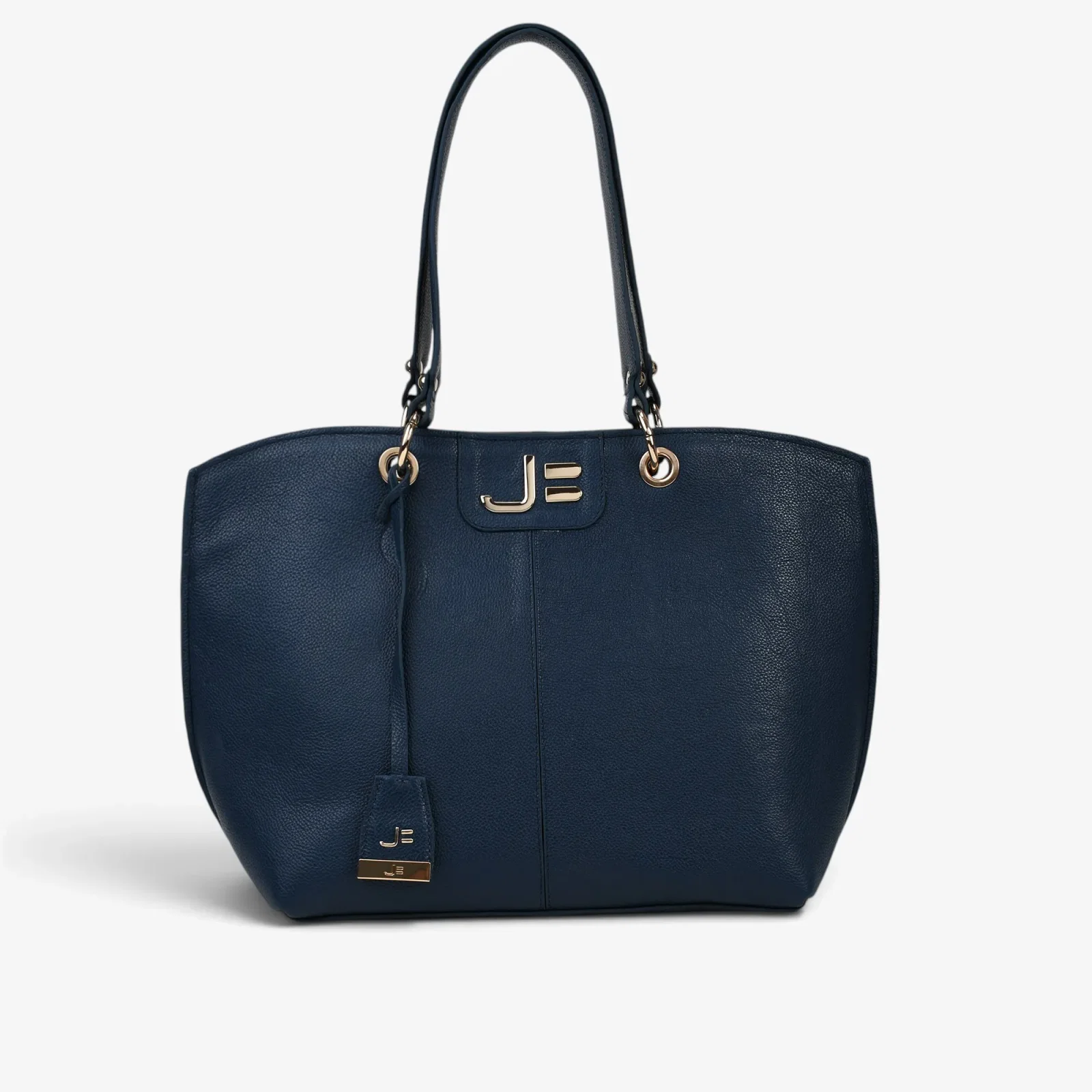Bolsa Shopping Marinho Couro
