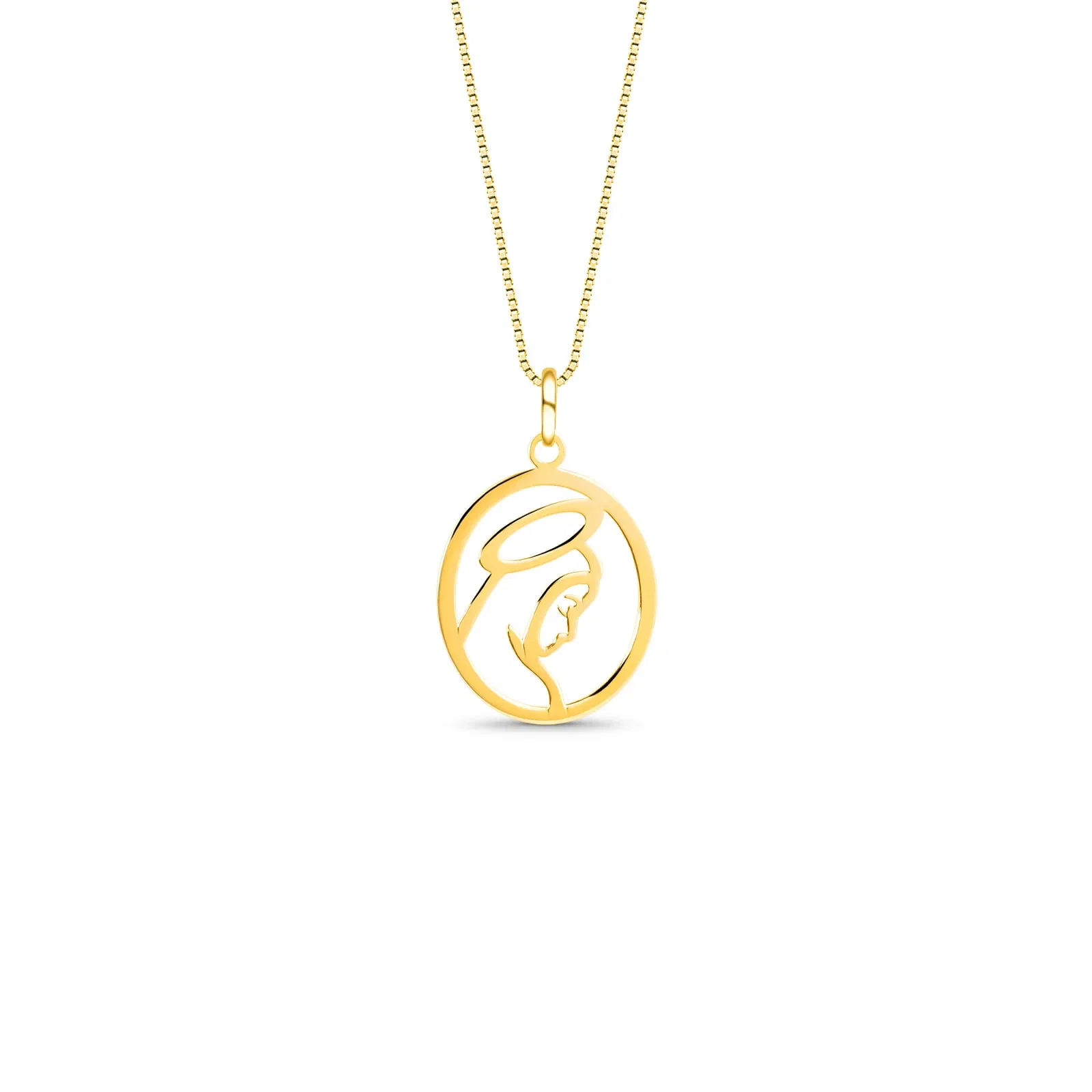 Pingente Medalha N.Sra Aparecida em Ouro Amarelo 18k — imagem 1