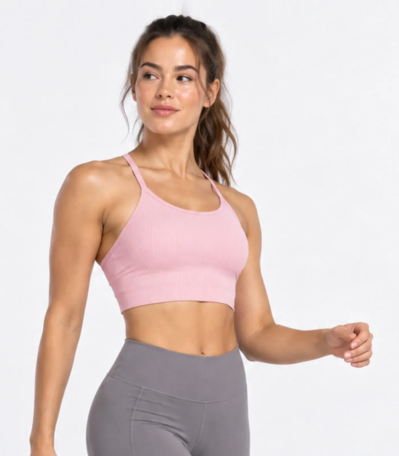 Top Feminino Nadador Fitness Poliamida After Body Rosa