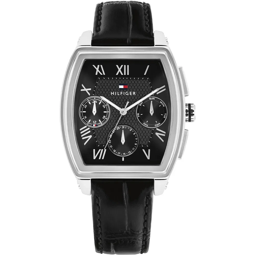 Relógio Tommy Hilfiger TH-Oxford Masculino em Couro Preto 1710761