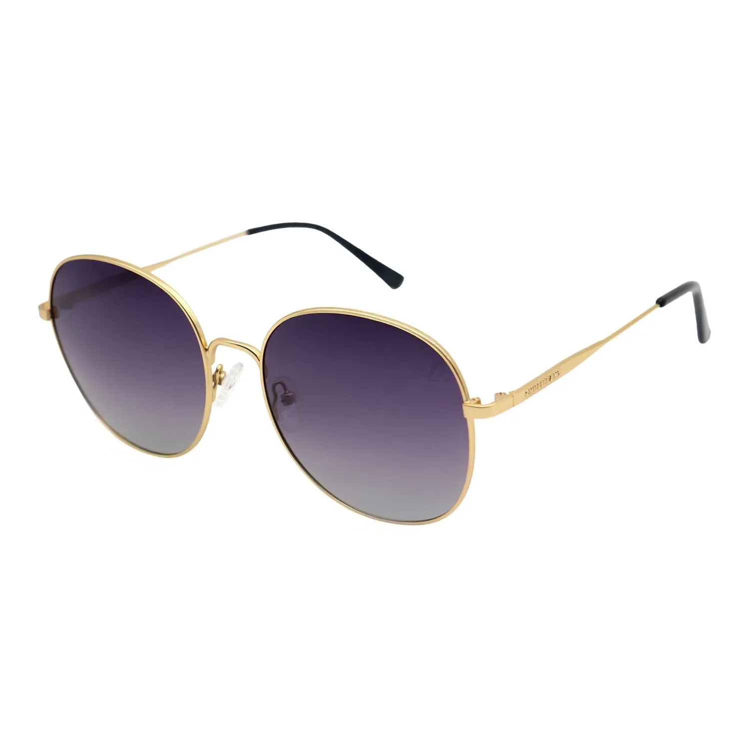 Óculos de Sol Feminino Chilli Beans Redondo Polarizado Degradê Dourado — imagem 1