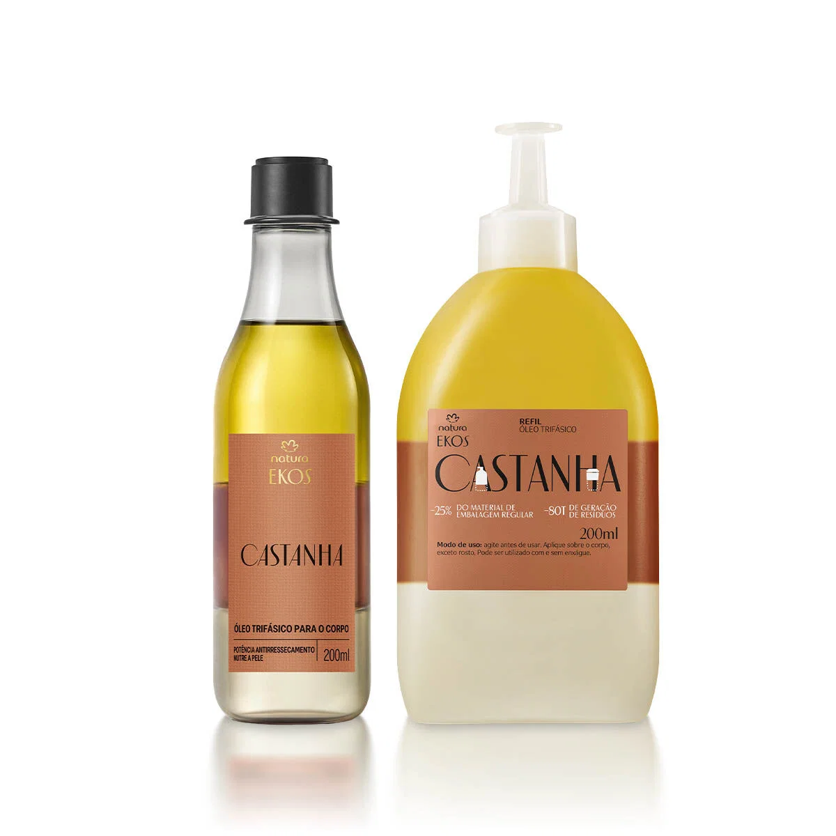 Kit Ekos Castanha Óleo Trifásico para o Corpo e Refil — imagem 1