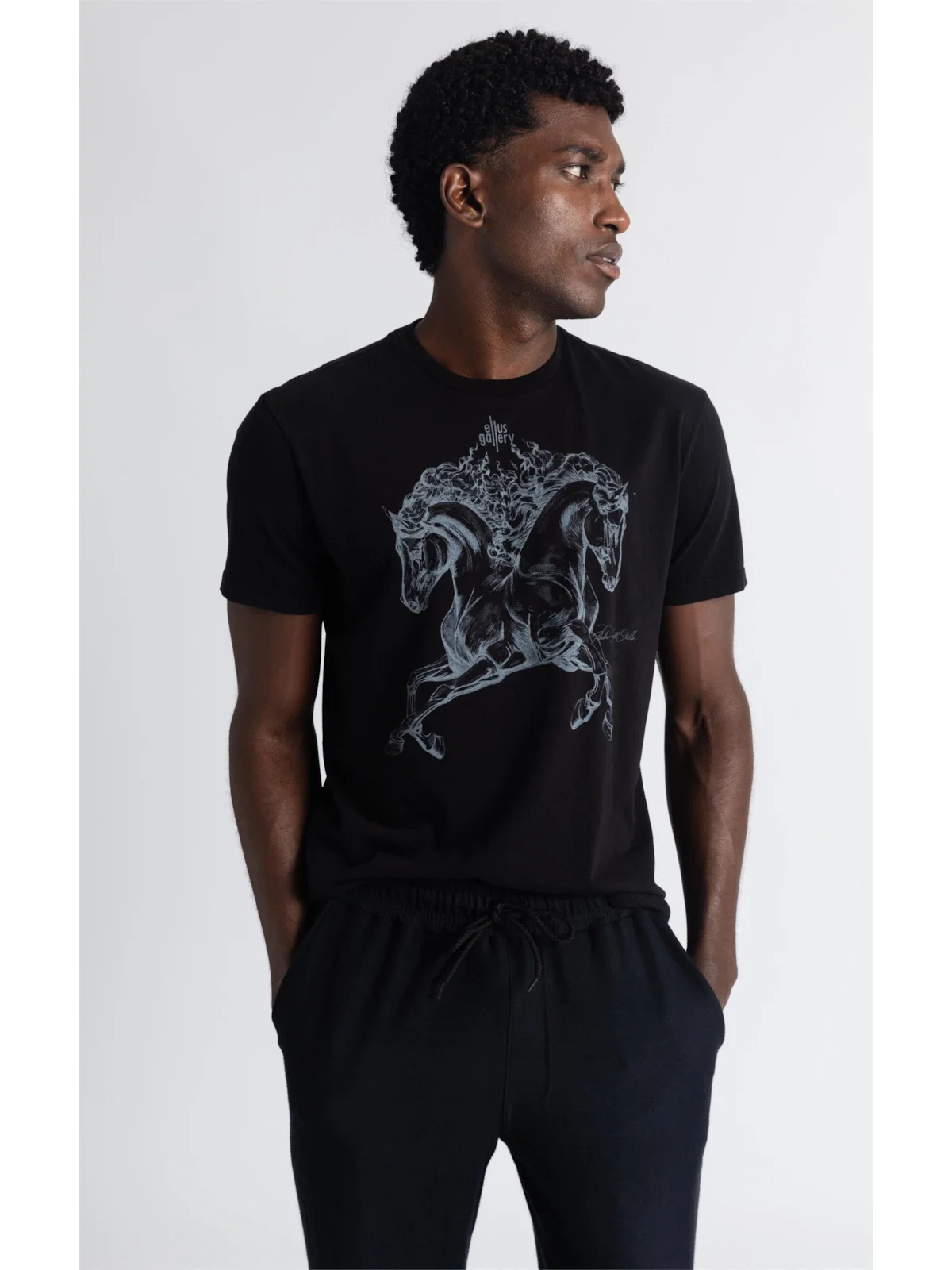 T-Shirt Double Horse Gallery Classic Preto — imagem 1