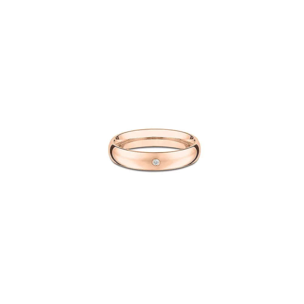 Aliança Lovely em Ouro Rosé 18k, 4mm — imagem 1