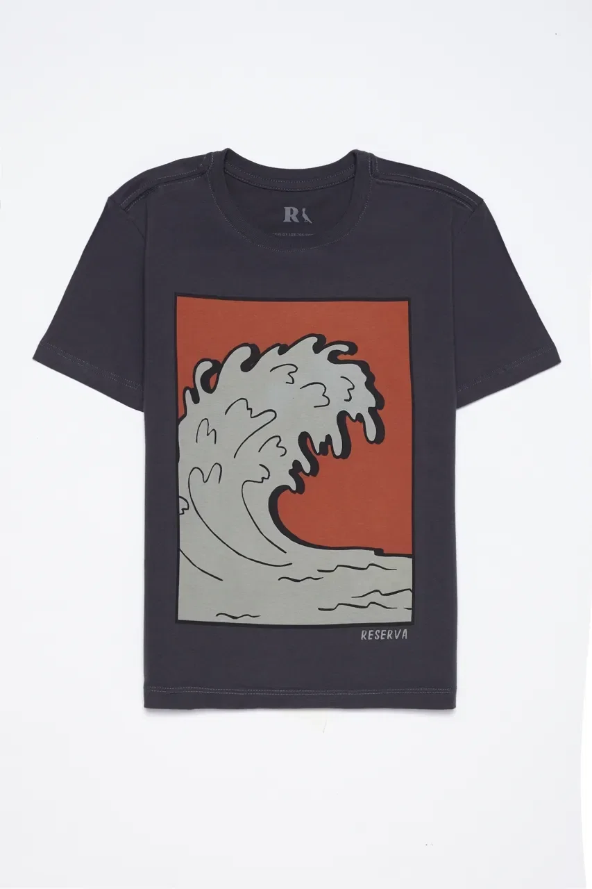 Camiseta Estampada Mini Sm Wave