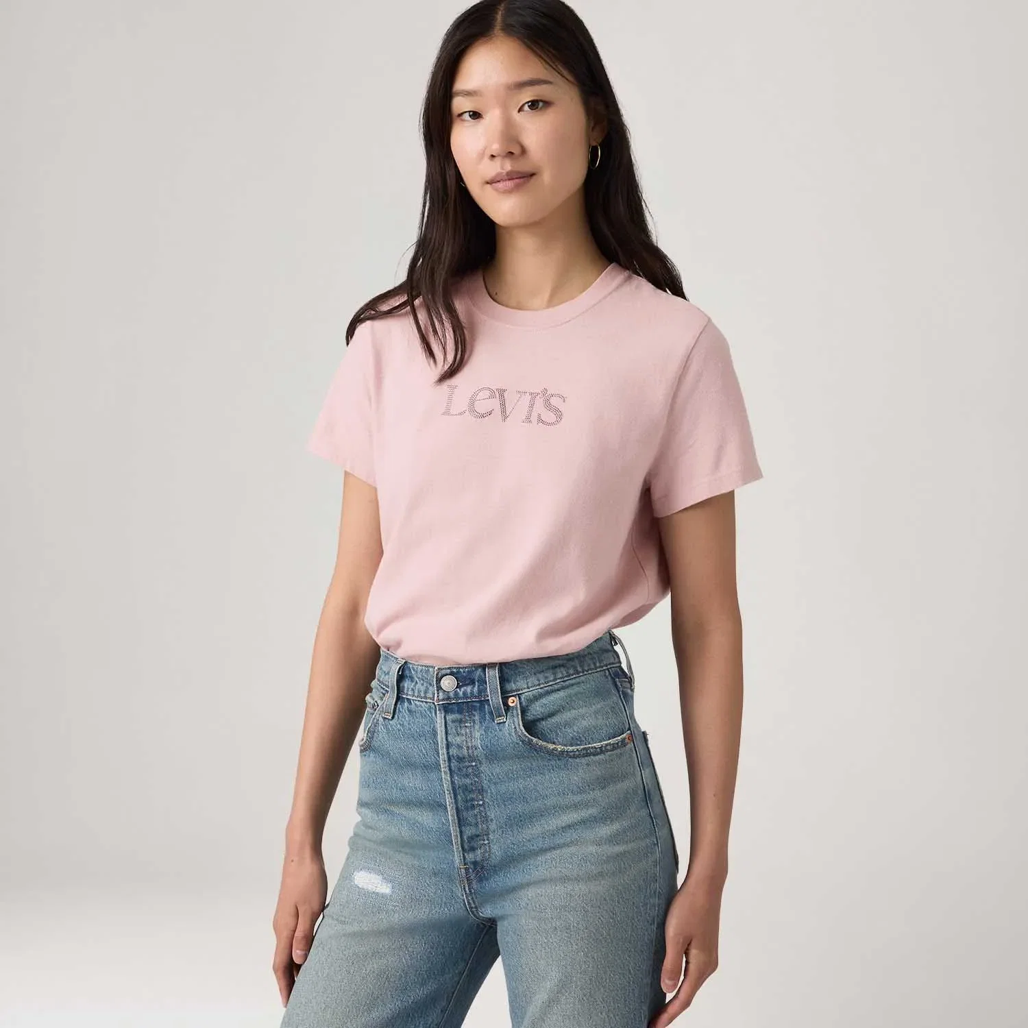Camiseta Levi's® Favorite Graphic Rosa Claro Manga Curta — imagem 1