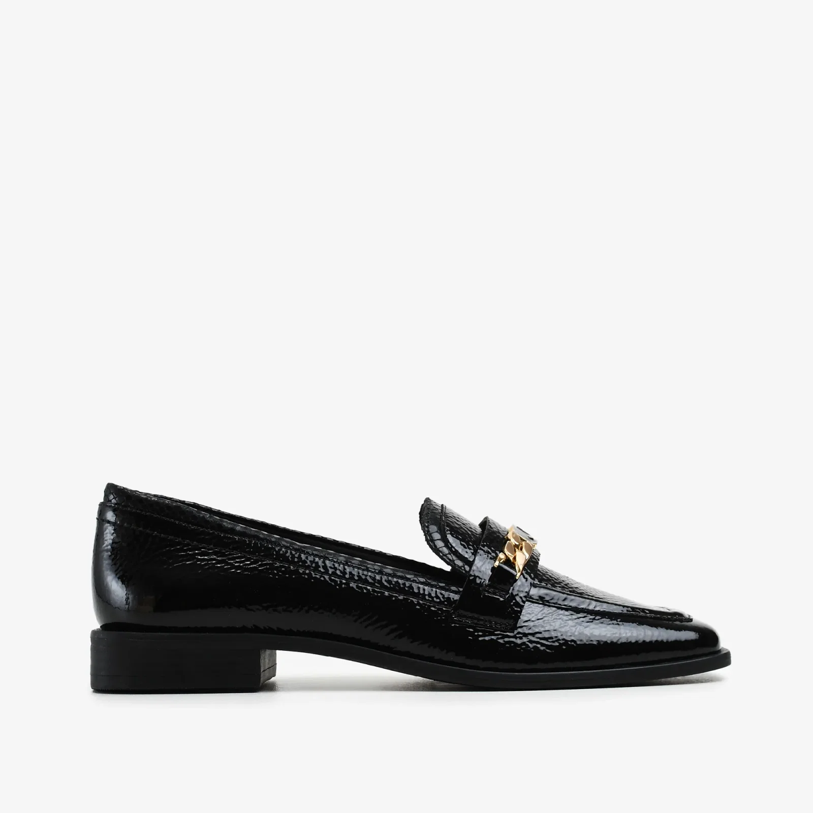 Loafer Preto Couro Verniz