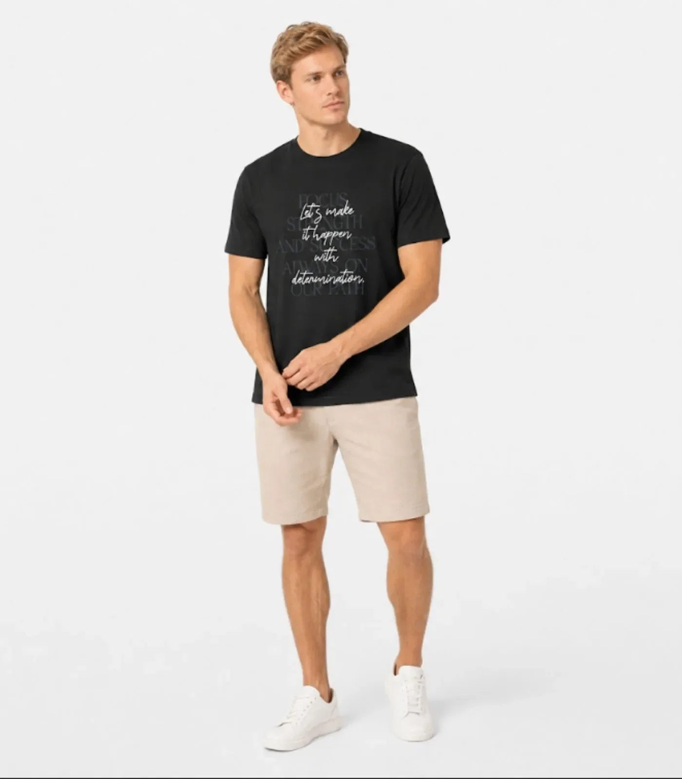 Camiseta Masculina em Meia Malha Diametro Preto