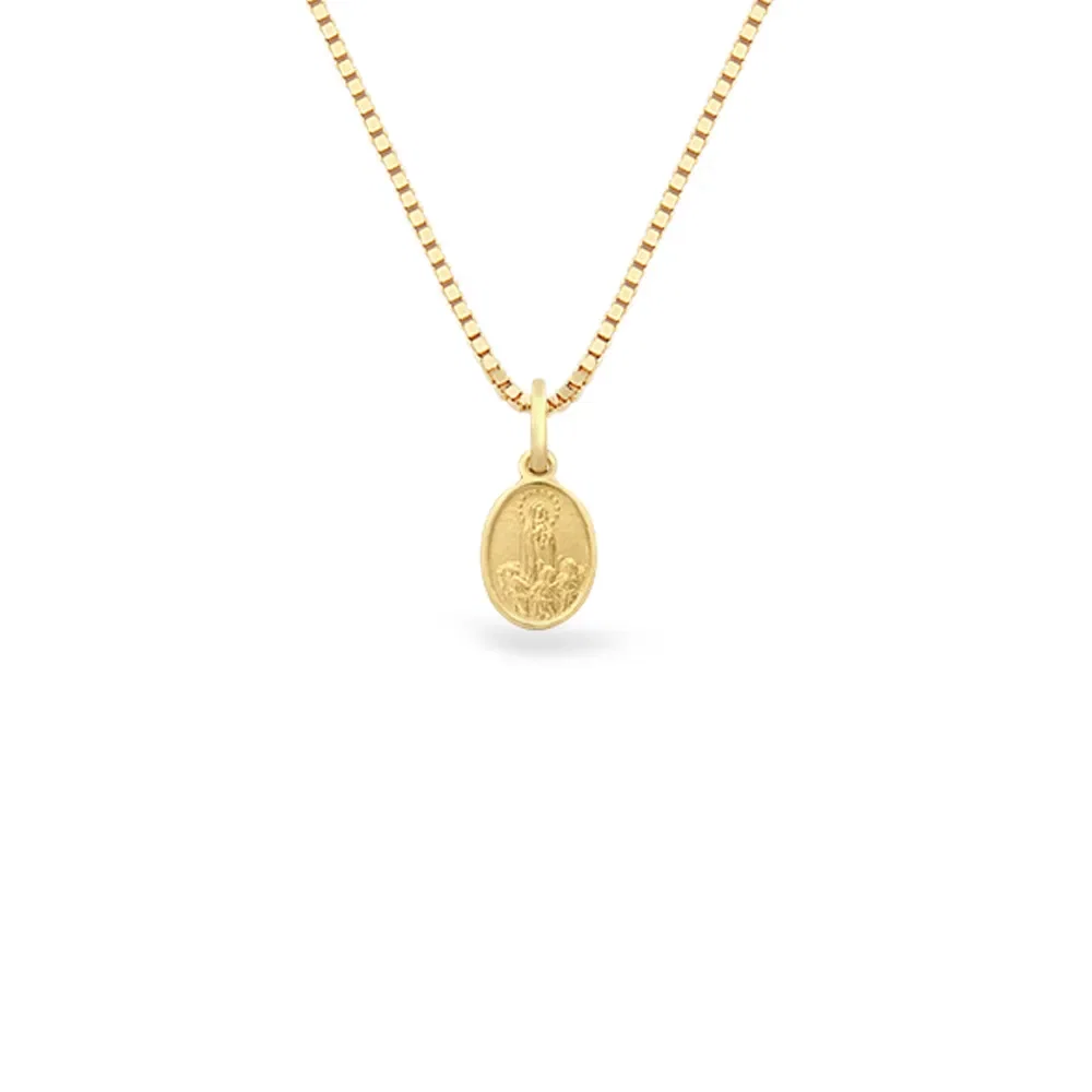 Pingente Medalha N.Sra de Fátima em Ouro Amarelo 18k, 13.5mm — imagem 1