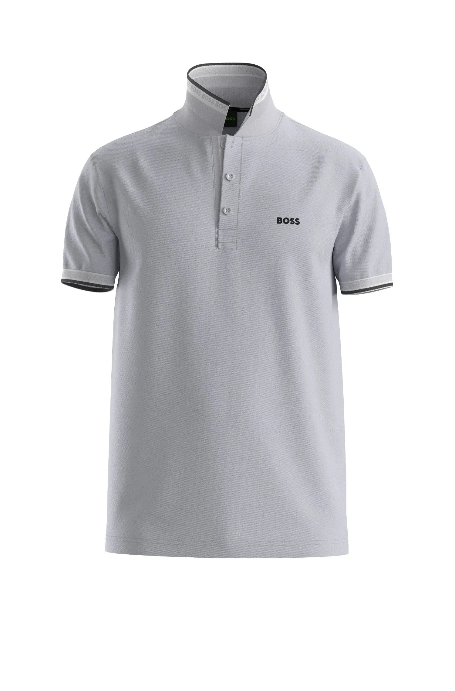 Polo De Algodão Com Logo Por Baixo Do Colarinho — imagem 1