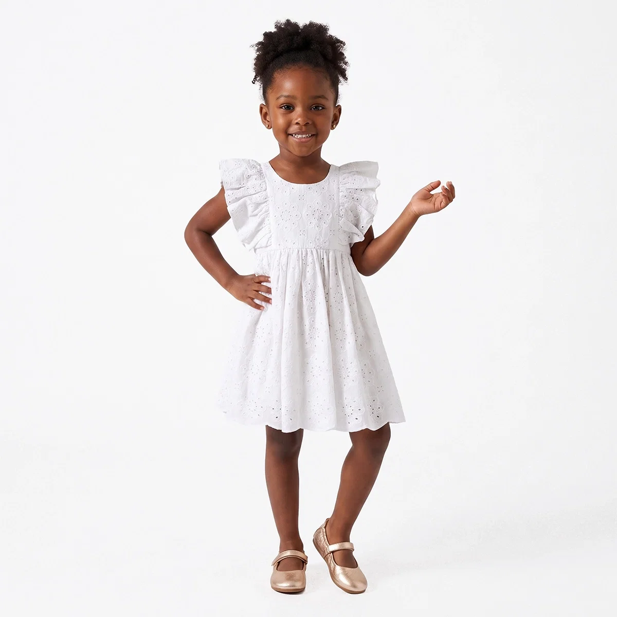 Vestido Sem Manga Kids Festivo Laise Tip Top