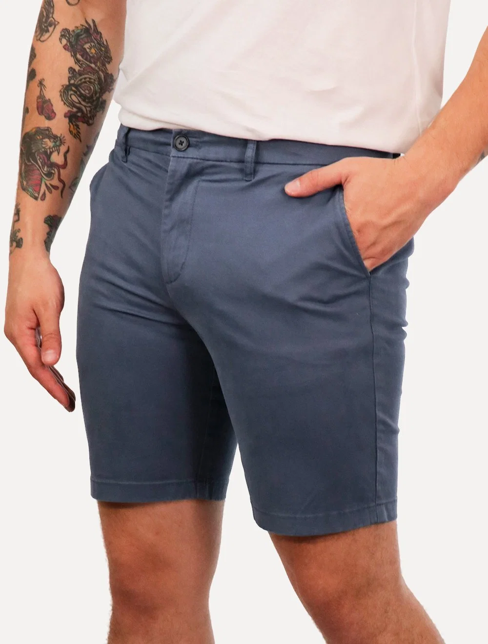 Bermuda Tommy Hilfiger Masculina Sarja Brooklyn 9in Azul Índigo