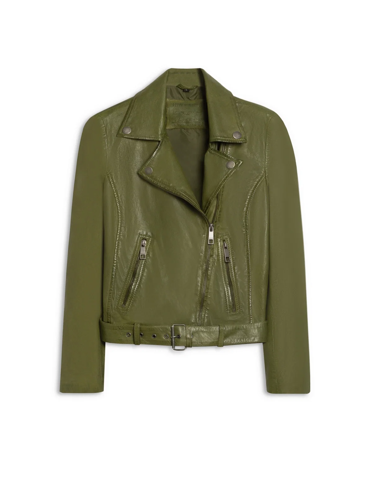 Jaqueta Leather Perfecto Verde Militar