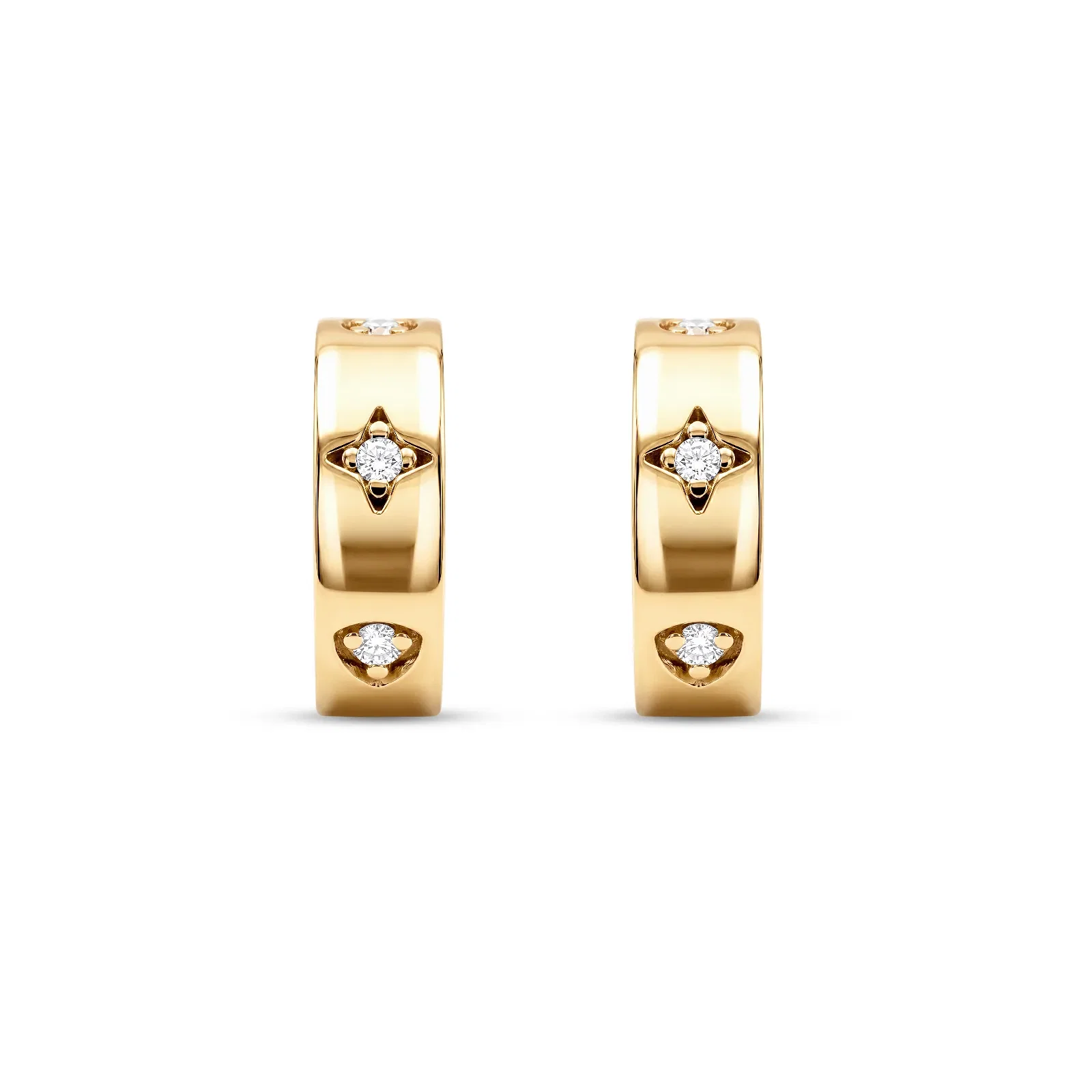 Argola Life Celestial em Prata 925 com Banho de Ouro Amarelo e Zircônia Incolor, 14mm