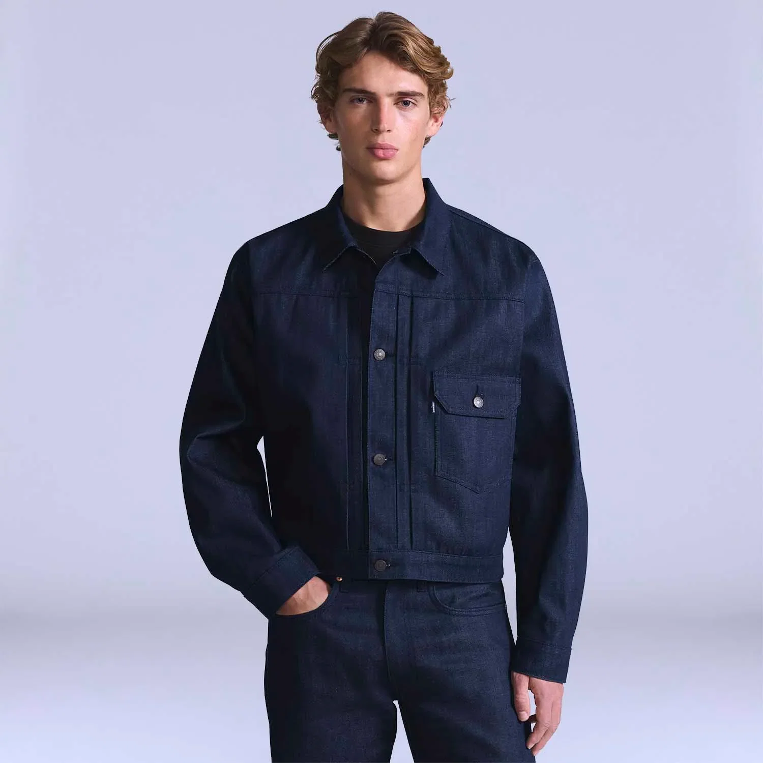 Jaqueta Jeans Levi's® Blue Tab Type II Lavagem Escura — imagem 1
