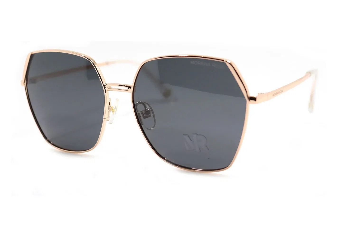 Óculos Morena Rosa Geometrico Haste Flexivel Dourado