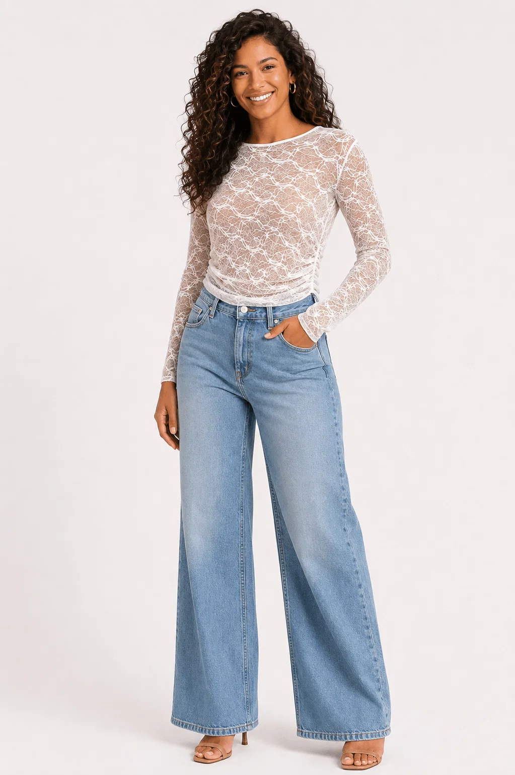 Blusa Renda Assimétrica - Branco