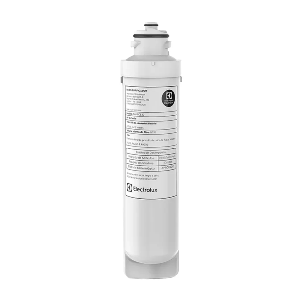 Filtro / Refil Original para Purificador de Água Electrolux PA21G / PA26G / PA31G – Refil longa duração: troque a cada 12 meses