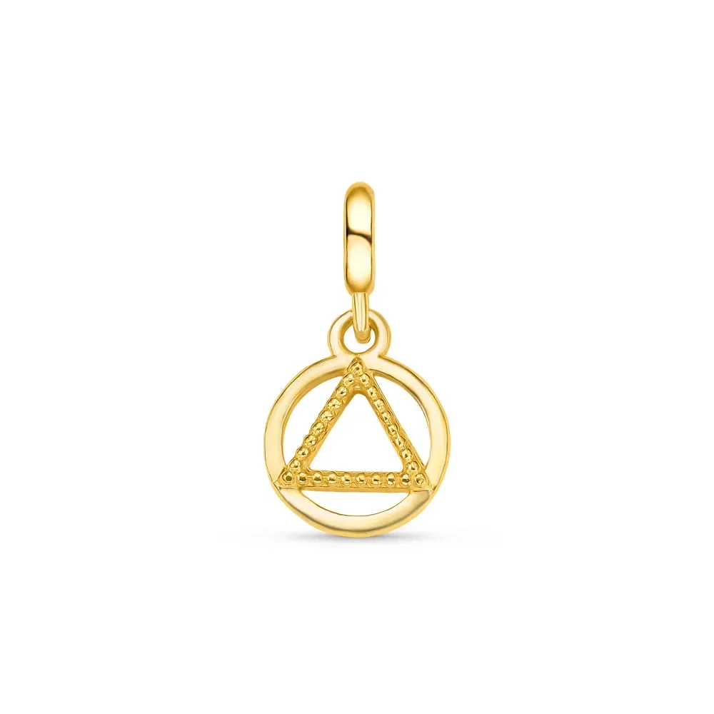 Pingente Life Enigma Triângulo em Prata 925 com Banho de Ouro Amarelo 18k — imagem 1