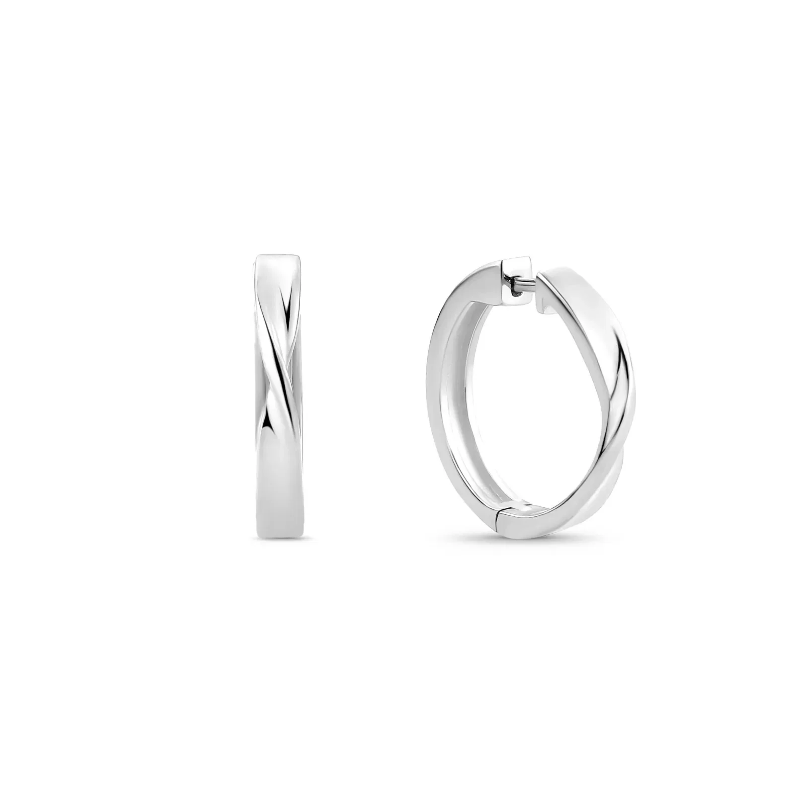 Argola Life Textura Torcido em Prata 925, 21mm — imagem 1
