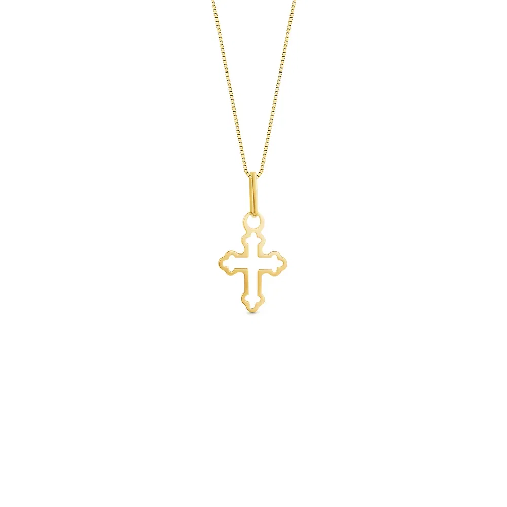 Pingente Medalha Cruz em Ouro Amarelo 18k, 16mm — imagem 1