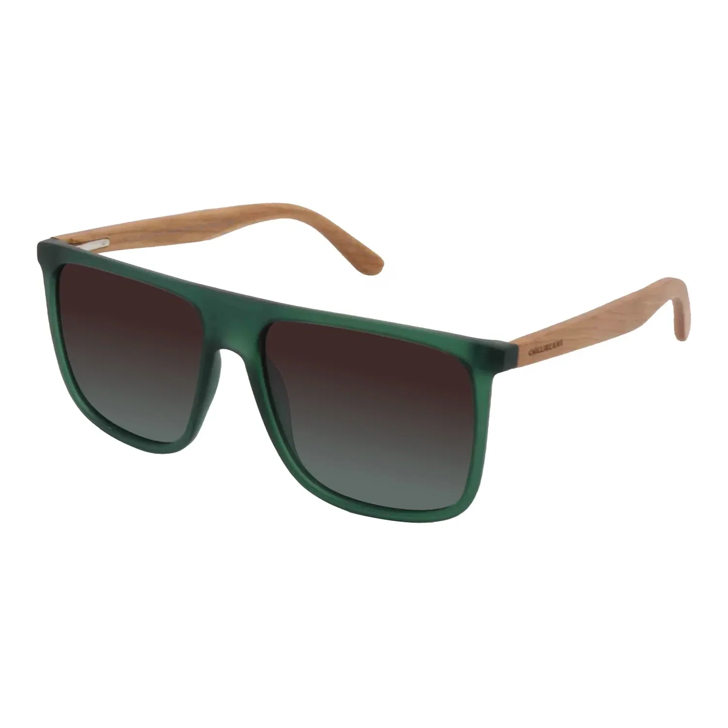 Óculos de Sol Masculino Chilli Beans Quadrado Polarizado Degradê Verde — imagem 1
