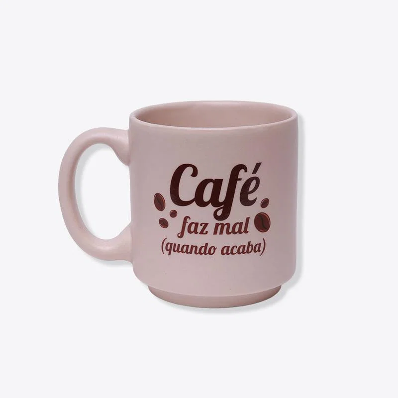 Caneca Mini Tina 100ML Cafe Faz Mal Quando Acaba