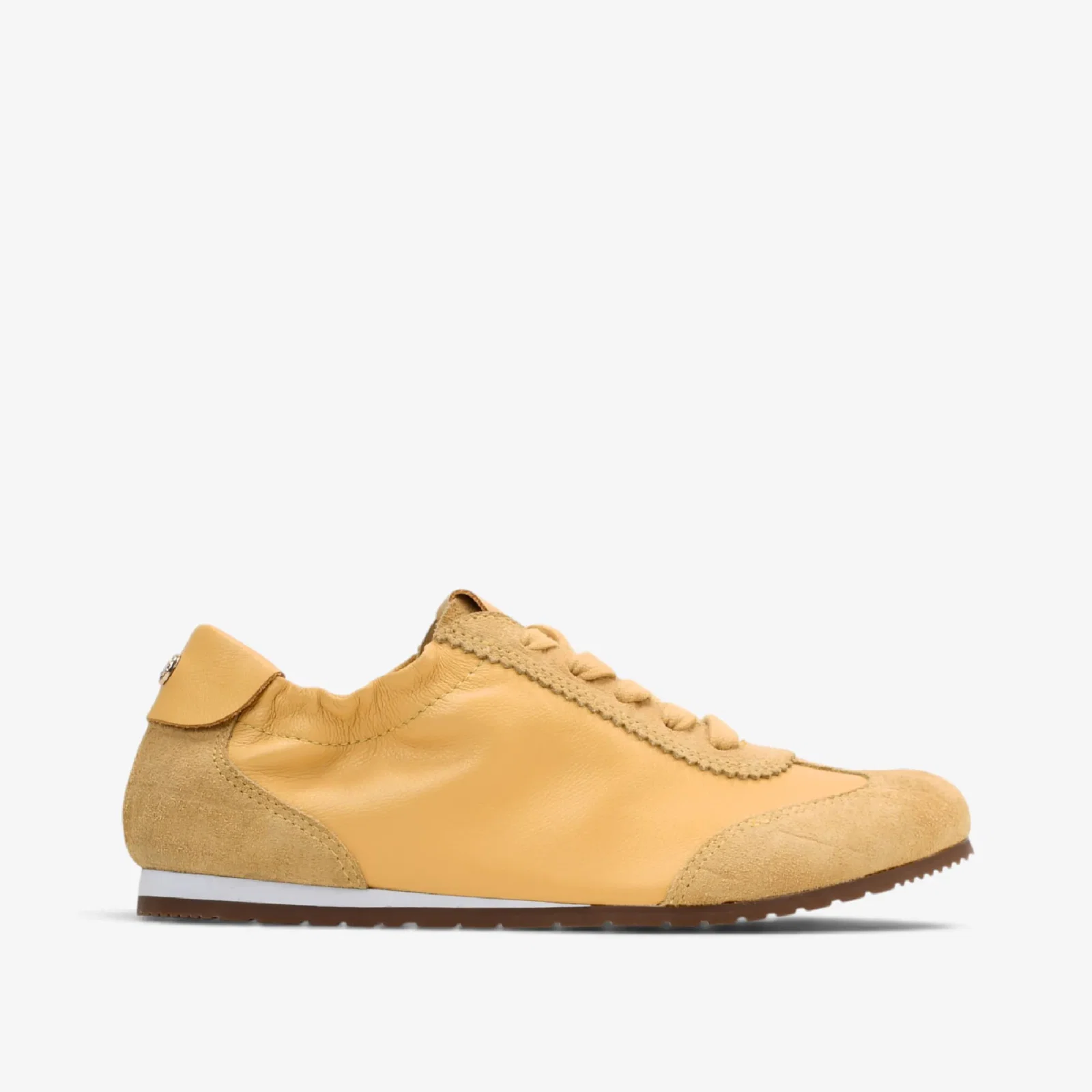 Tênis Amarelo Solar Elástico Camurça