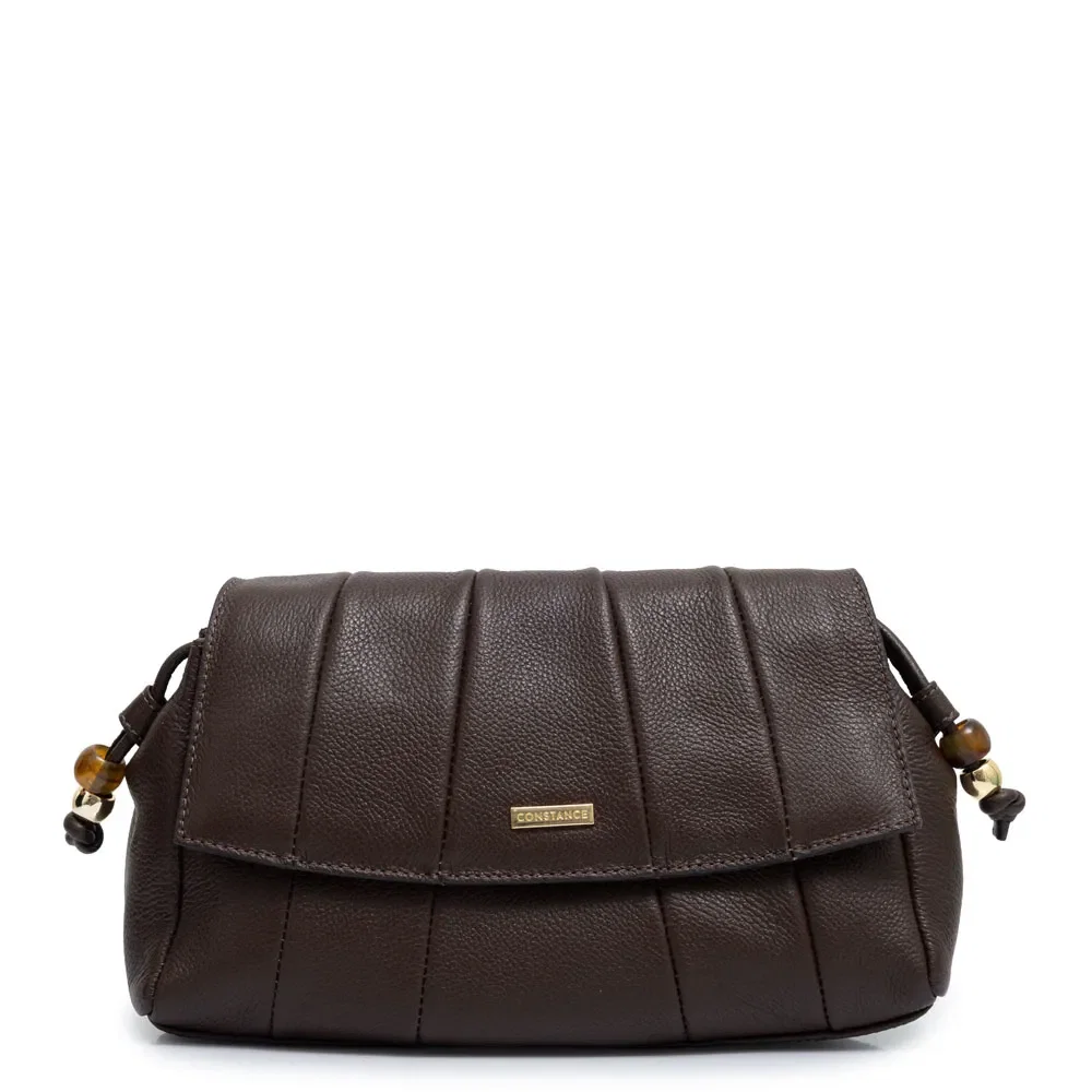 Bolsa Tiracolo Couro Recortes Café