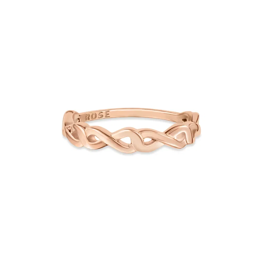 Anel Life Timeless em Liga Rosé com Banho de Ouro Rosé 18k — imagem 1
