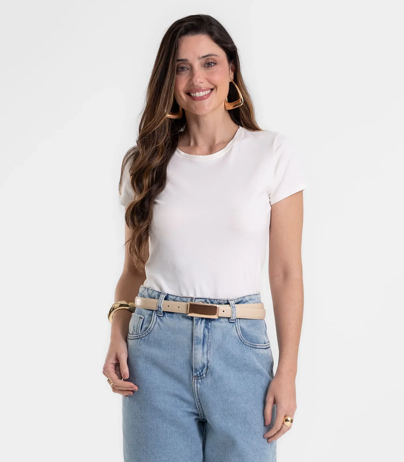 Blusa Feminina Cotton Leve Básica Rovitex Bege