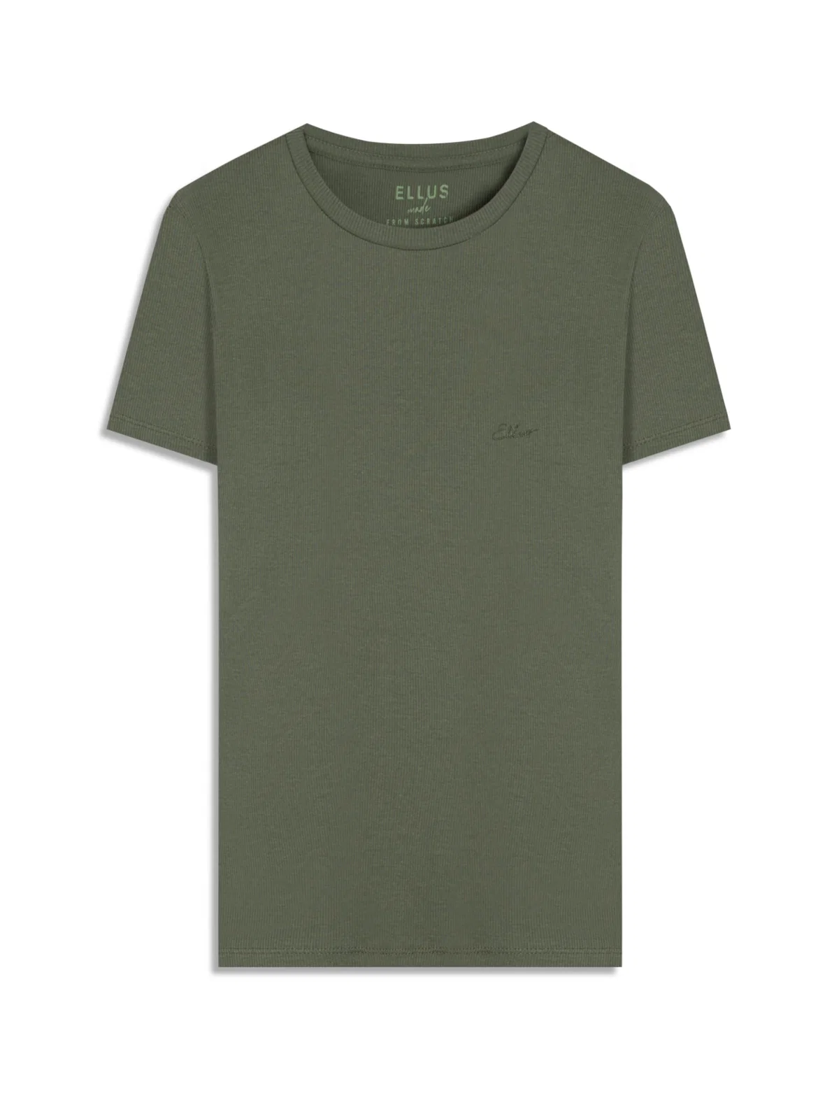 Blusa Cursive Baby Look Verde Army