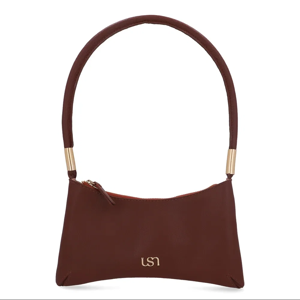Bolsa Baguete Couro Vermelha