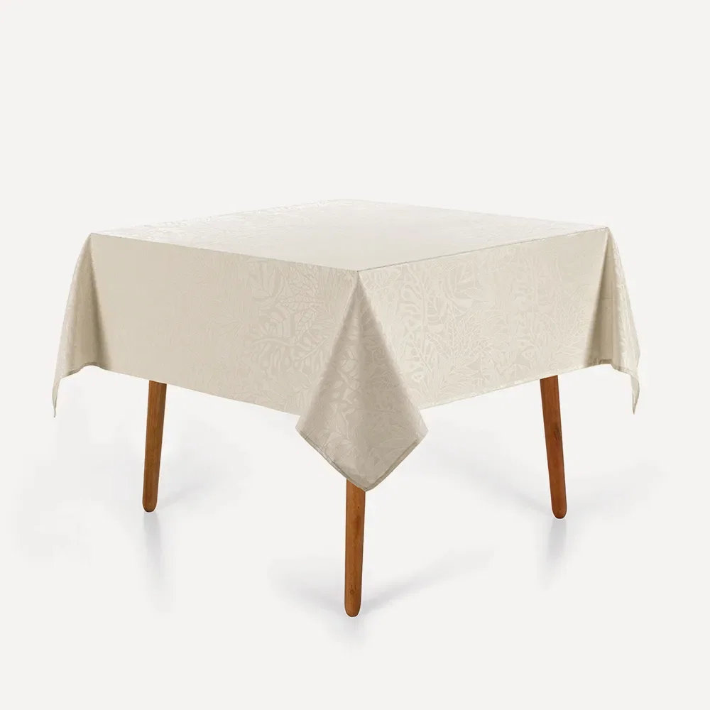 Toalha de Mesa Quadrada 4 Lugares Essencia Cru