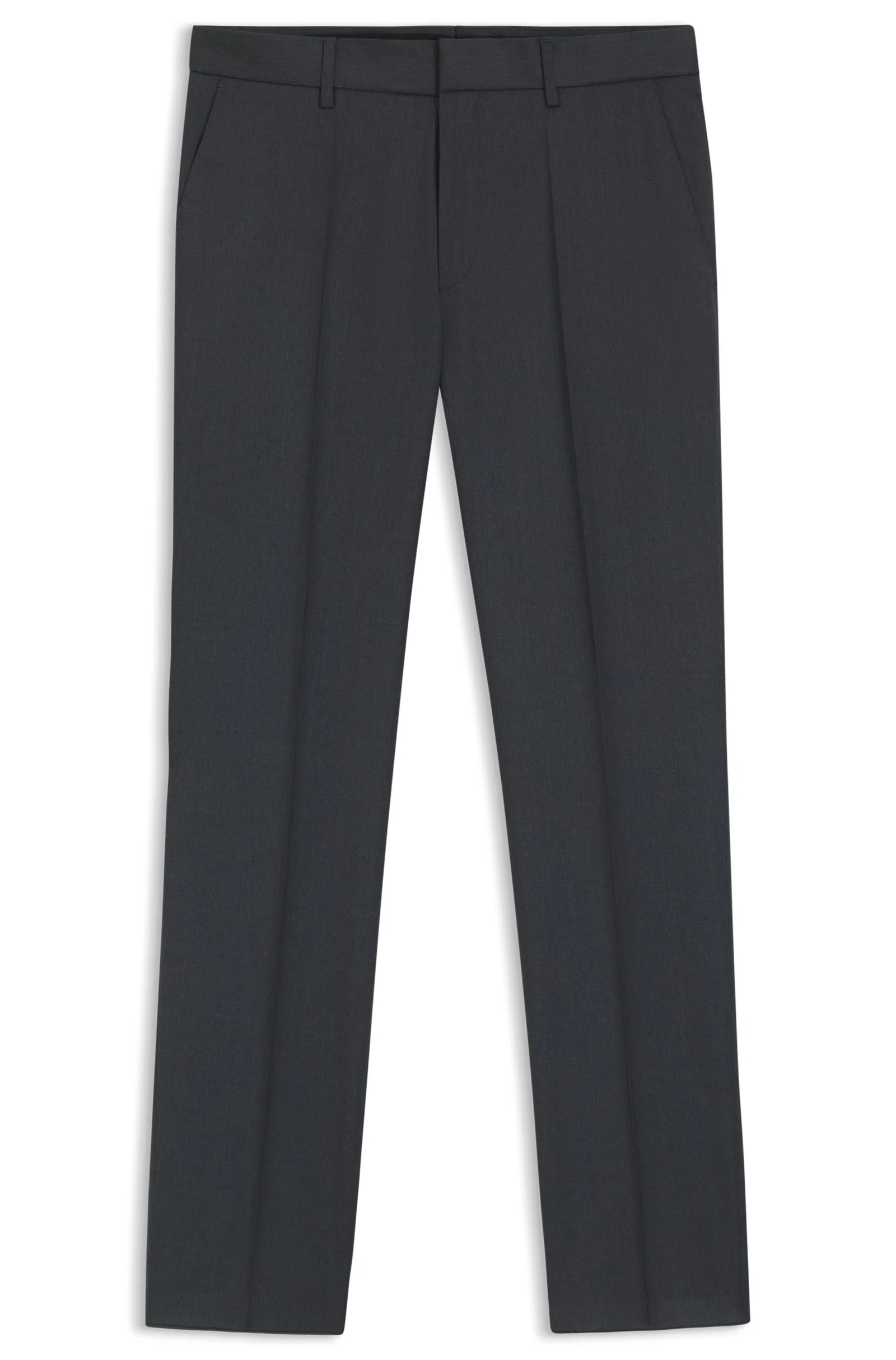 Calça Formal Em Sarja De Lã Virgem