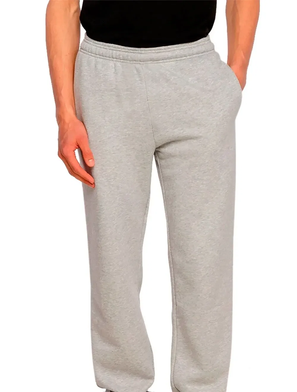 Calça Lacoste Masculina Moletom Sport Tennis Fleece Cinza Mescla