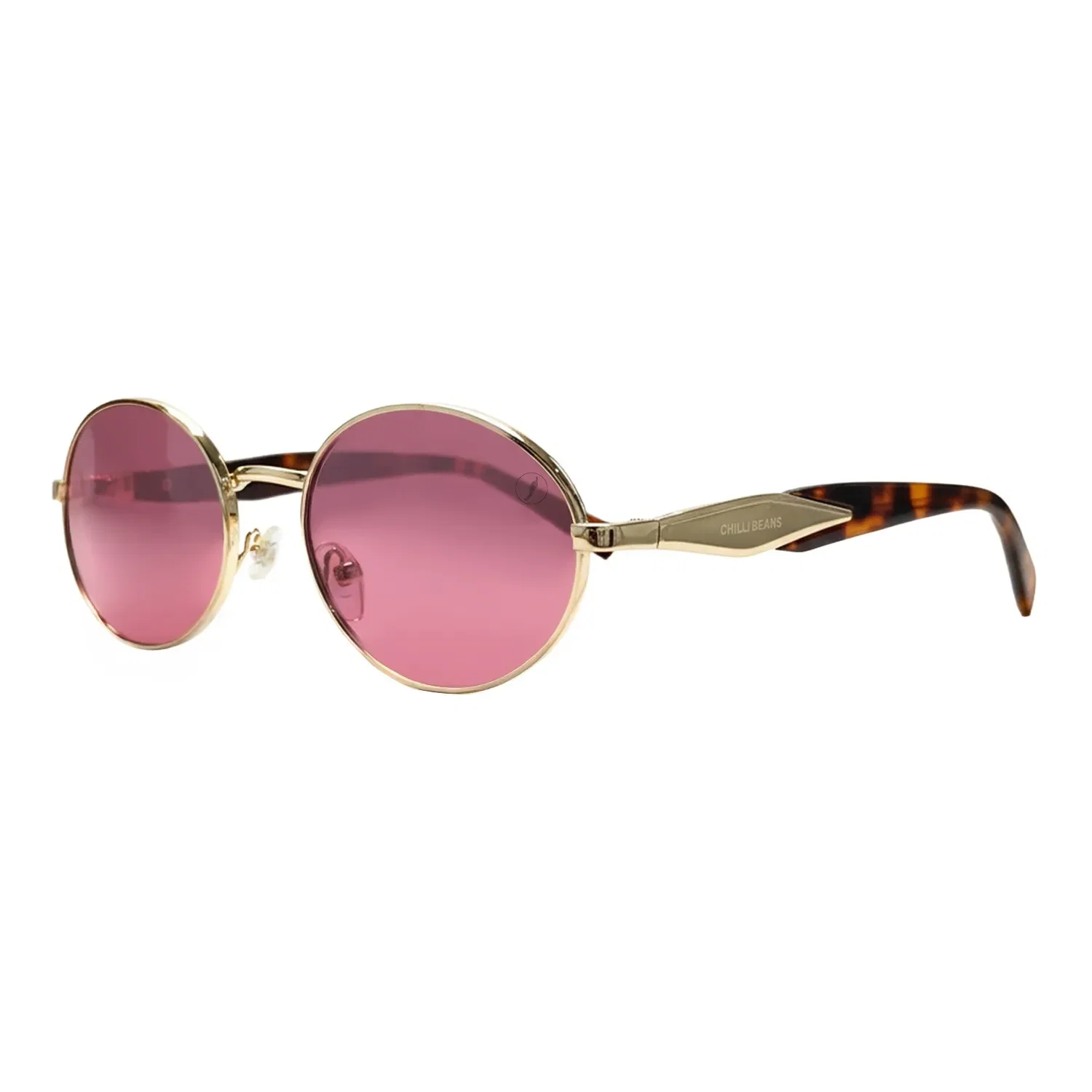 Óculos de Sol Feminino Chilli Beans Trend Redondo Dourado