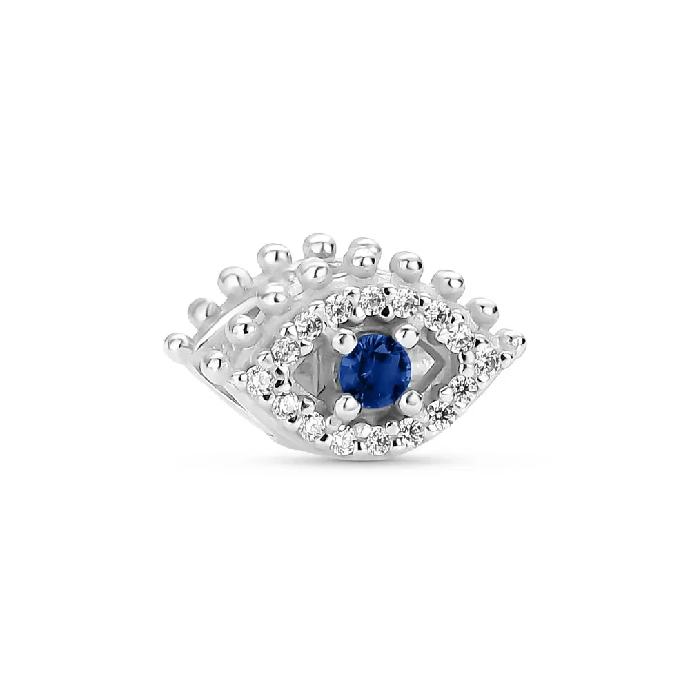 Separador Life Patuás Olho Grego em Prata 925 com Pedra Azul e Incolores