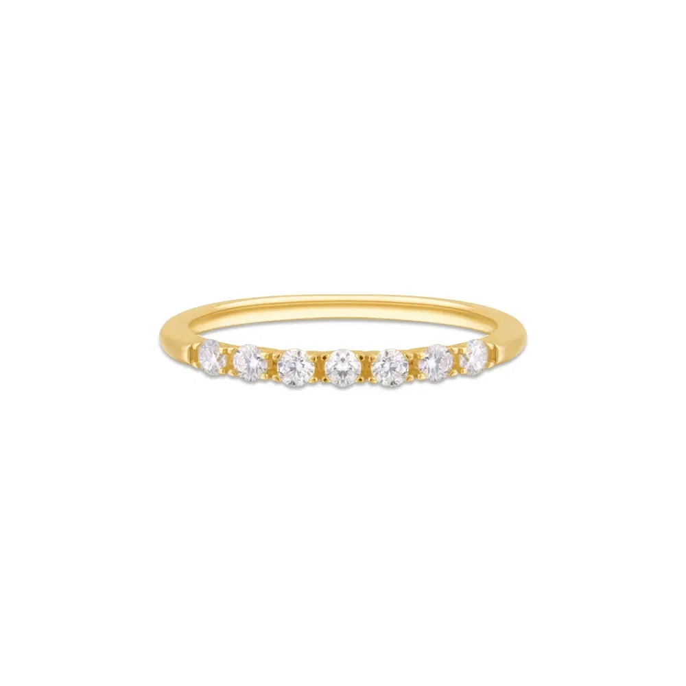 Meia Aliança Eternity em Ouro Amarelo 18k com Diamantes 0,32 ct — imagem 1