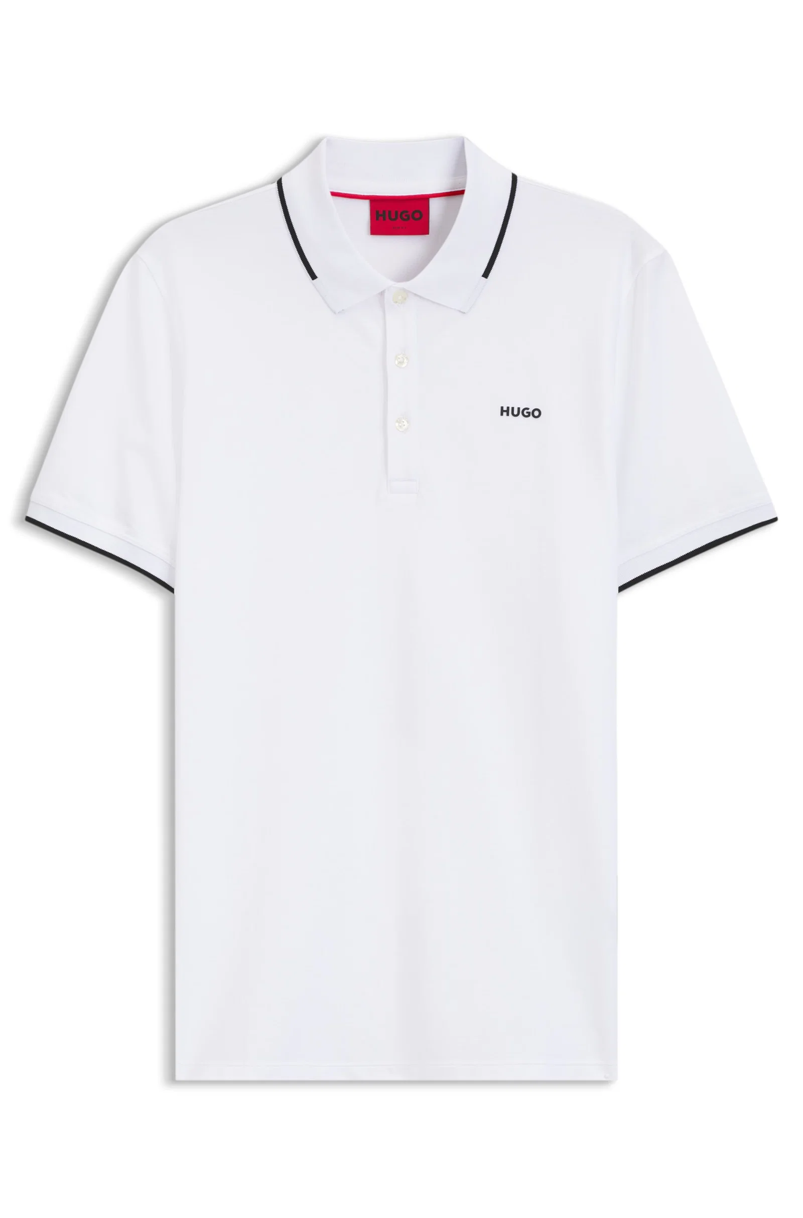 Polo Slim Fit Com Stretch E Logo Bordado