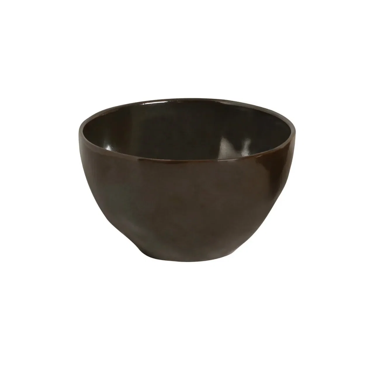 Bowl Geo Orgânico 558ml em Cerâmica 13,3cm Porto Brasil Marrom