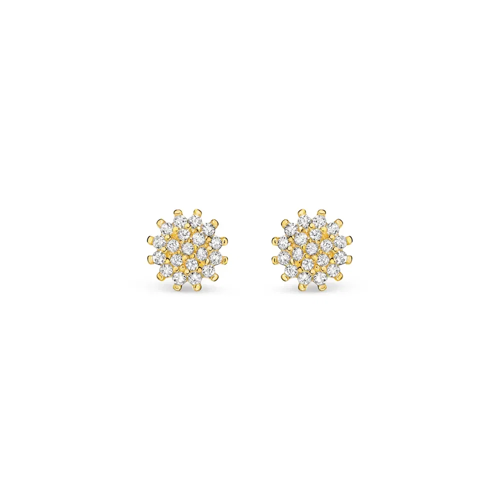 Brinco Margie em Ouro Amarelo 18k com Topázios Incolores — imagem 1