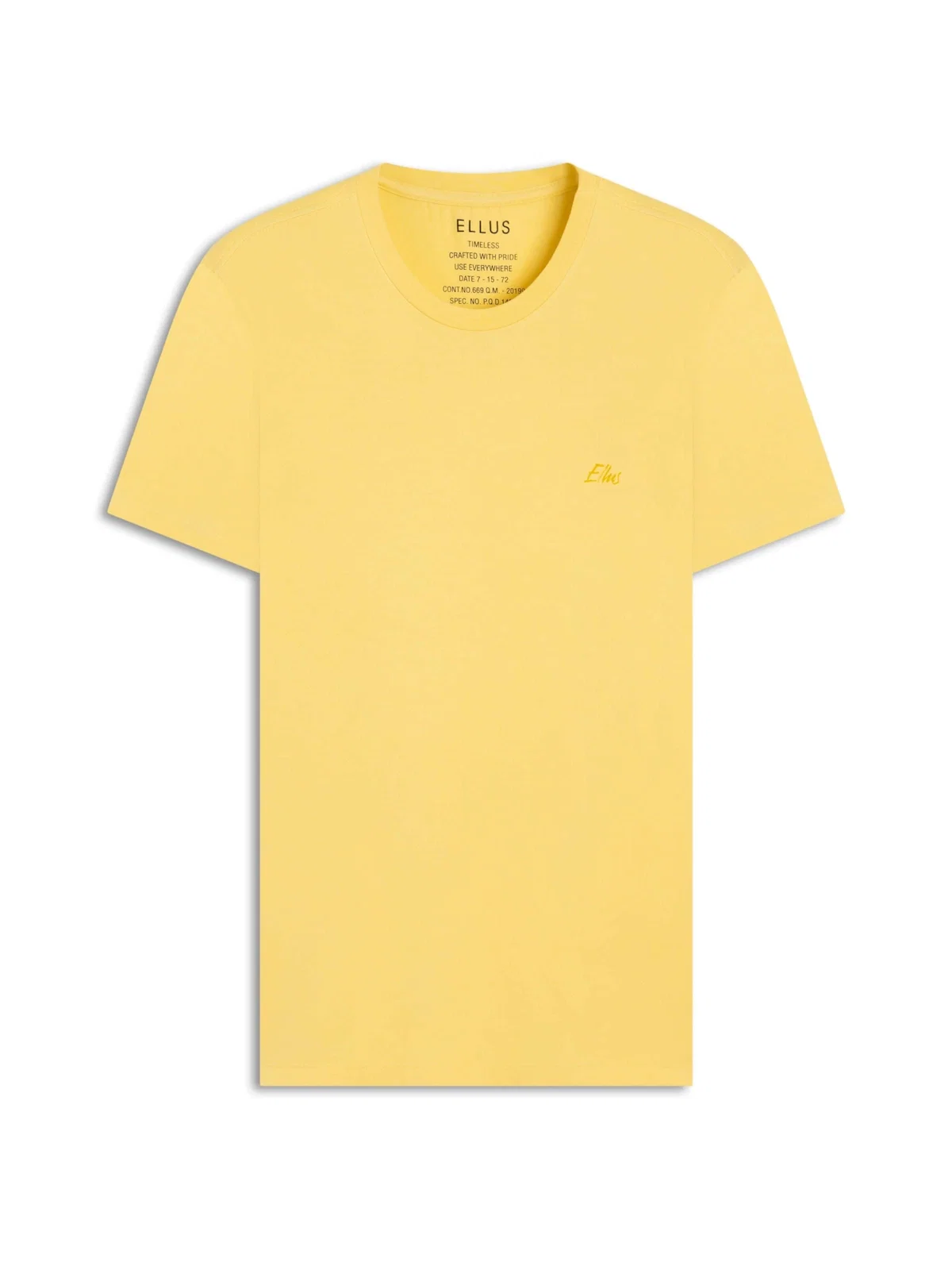 T-Shirt Cotton Fine Ellus Aquarela Classic Amarelo Claro — imagem 1