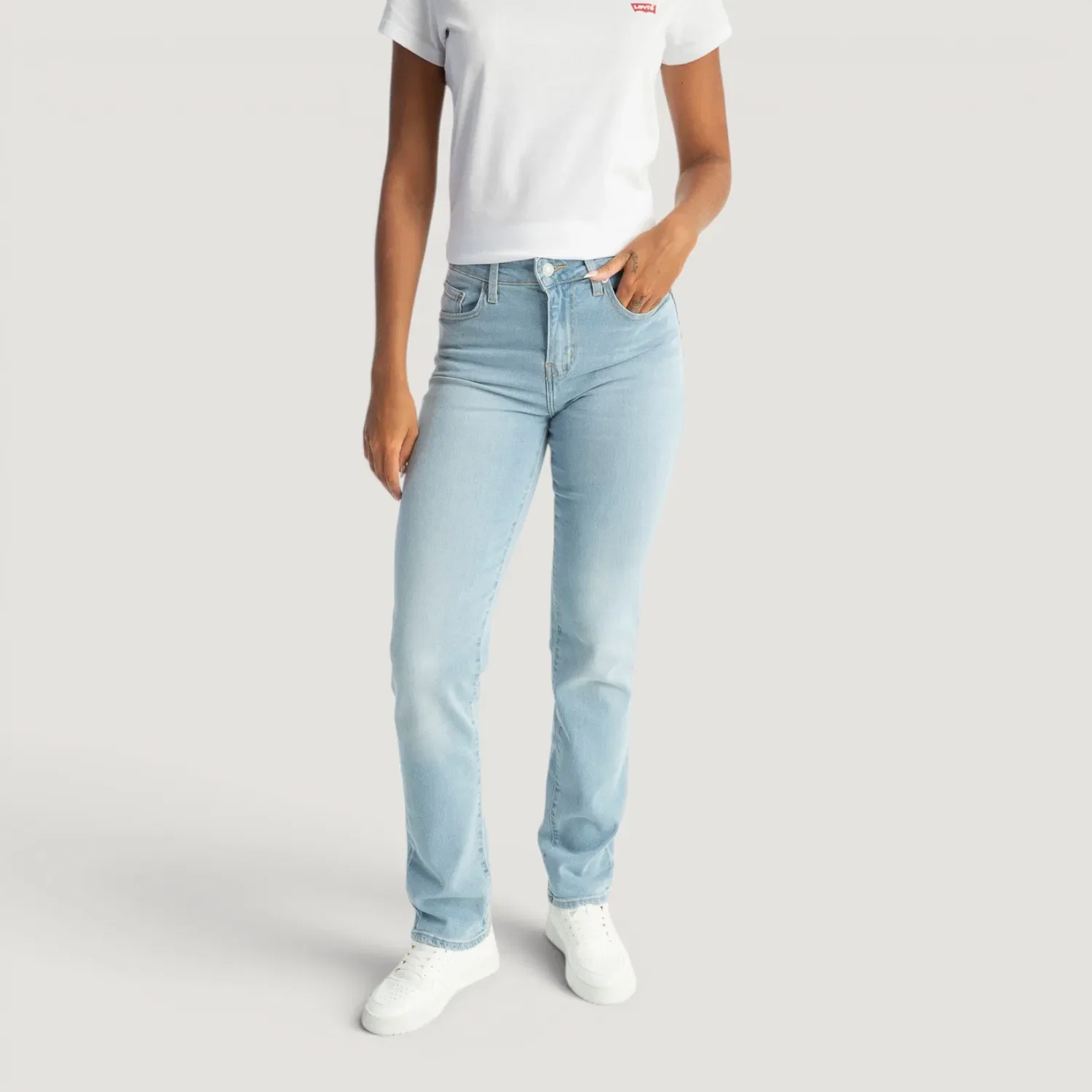 Calça Jeans Levi's® 724® High Rise Straight Lavagem Clara — imagem 1